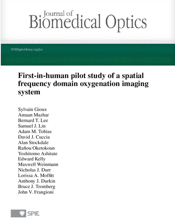 (PDF) First-in-human pilot study of a spatial frequency domain ...