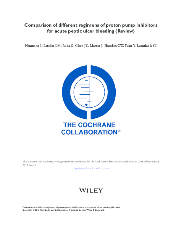 (PDF) Comparison of different regimens of proton pump inhibitors for ...
