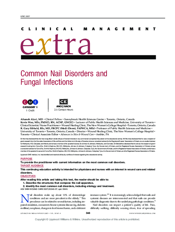 (PDF) Common Nail Disorders and Fungal Infections