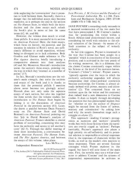 Coetzee essay 03 image