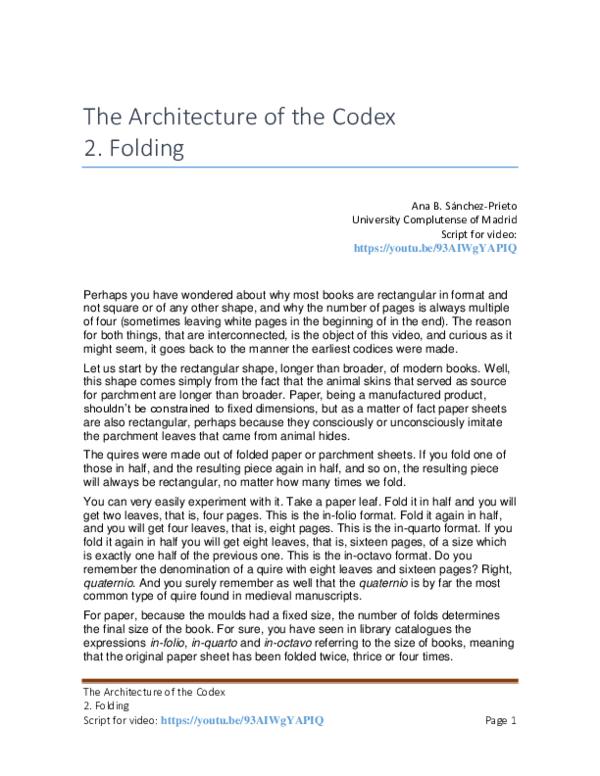 (PDF) Codex Architecture 2. Folding | Ana B Sanchez-Prieto - Academia.edu