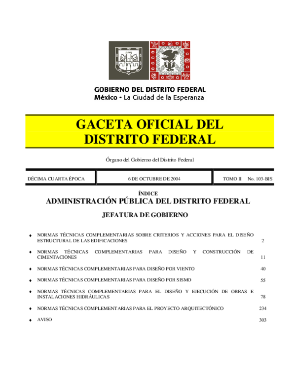(PDF) GACETA OFICIAL DEL DISTRITO FEDERAL ADMINISTRACIÓN PÚBLICA DEL