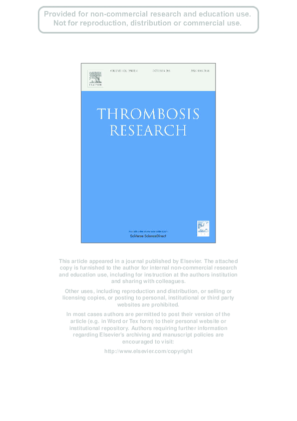 (PDF) An association study of thrombospondin 1 and 2 SNPs with coronary ...