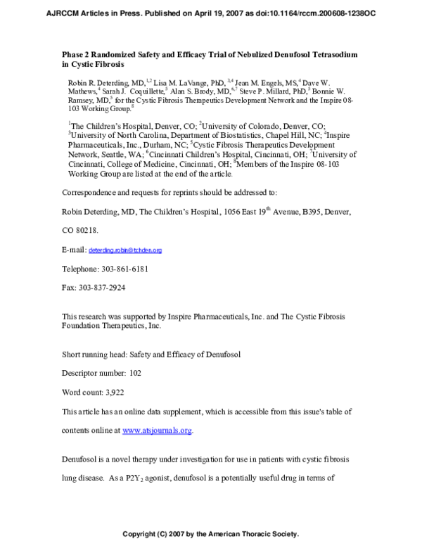 (PDF) Phase 2 Randomized Safety and Efficacy Trial of Nebulized ...