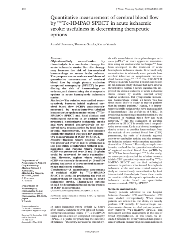 (PDF) Quantitative measurement of cerebral blood flow in a juvenile ...