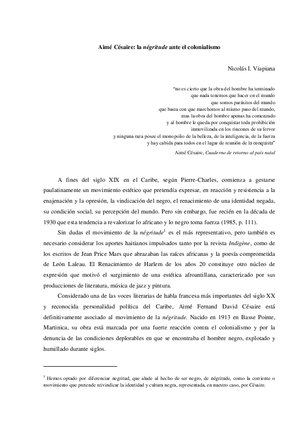 Discuss the main concerns of negritude poetry picture