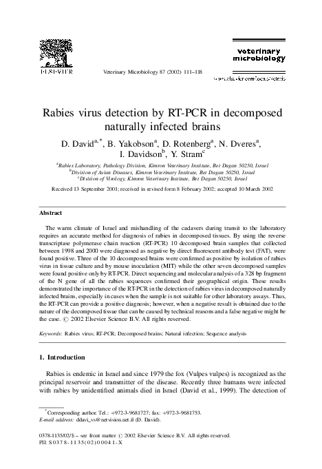 Rabies research paper image