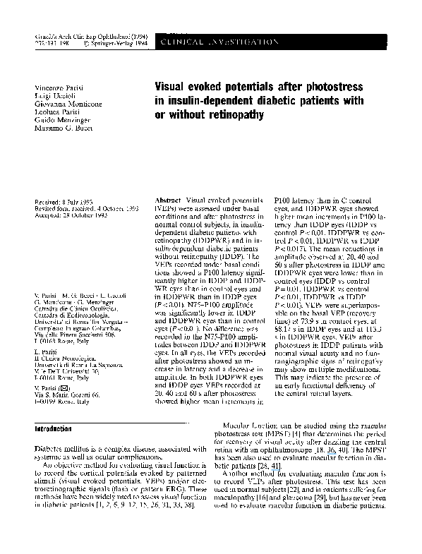 (PDF) Visual evoked potentials after photostress in newly diagnosed ...