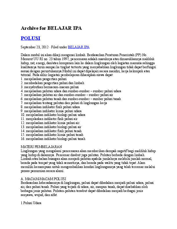 Doc Archive For Belajar Ipa Polusi Yopi Riupassa Academia Edu Doc Archive For Belajar Ipa Polusi Yopi Riupassa Academia Edu
