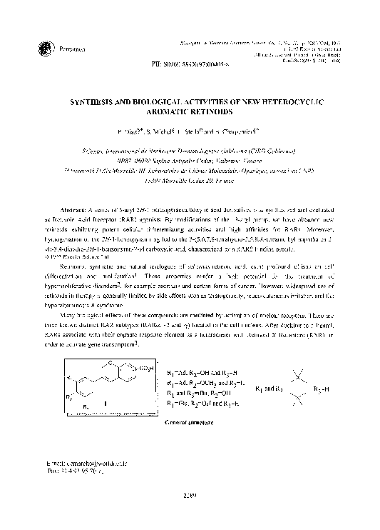 (PDF) Synthesis and biological activities of new heterocyclic aromatic ...