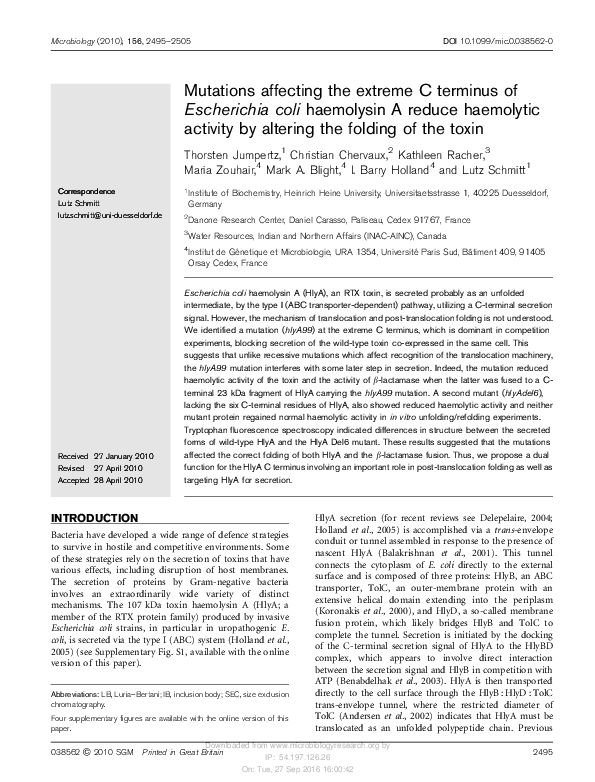 Thesis on haemolysin 08 image