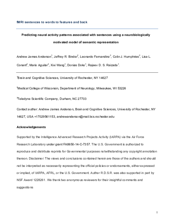 (PDF) Predicting neural activity patterns associated with sentences ...