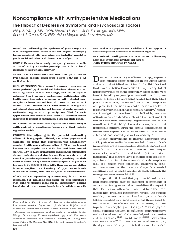 (PDF) with antihypertensive medications Rhonda Bohn