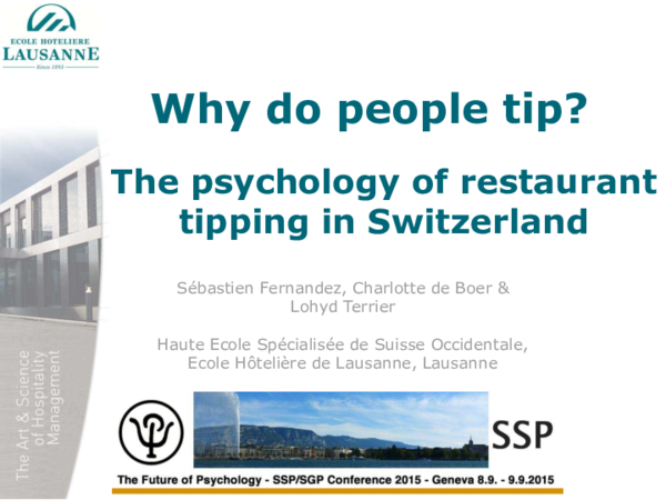 (PDF) Why do people tip?