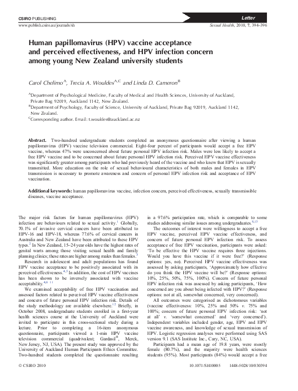 Human papillomavirus infection nz, Human papillomavirus infection nz,