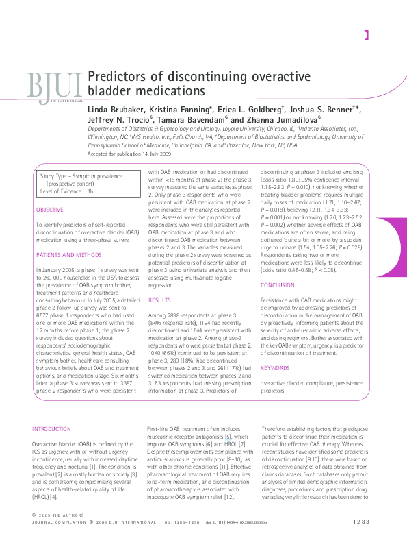 Overactive bladder questionnaire pdf image