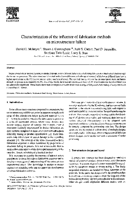 (PDF) Characterization of the influence of fabrication methods on ...