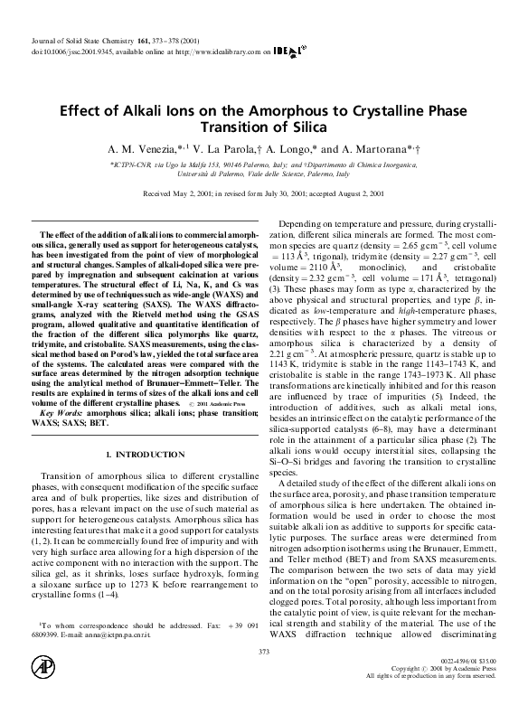 (PDF) Effect of Alkali Ions on the Amorphous to Crystalline Phase ...