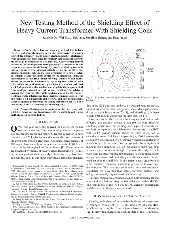(PDF) New Testing Method of the Shielding Effect of Heavy Current ...