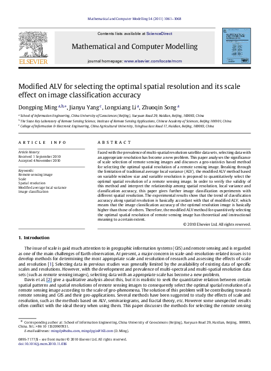 (PDF) Modified ALV for selecting the optimal spatial resolution and its ...