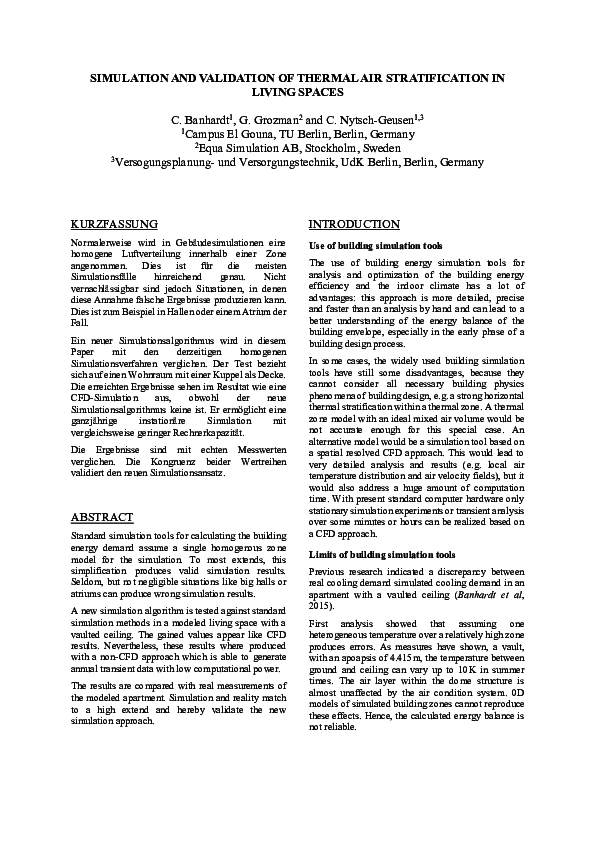 (PDF) Simulation and Validation of Thermal Air Stratification in Living ...