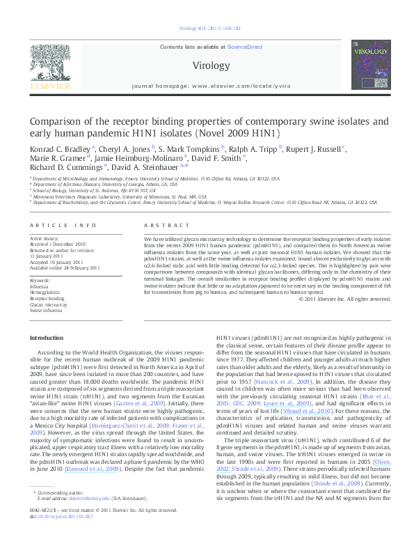 (PDF) Comparison of the receptor binding properties of contemporary ...