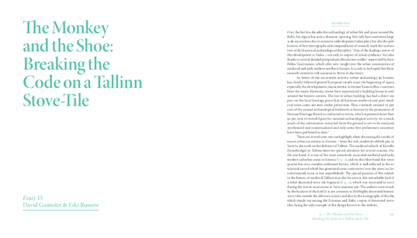 The Monkey and the Shoe: Breaking the Code on a Tallinn Stove-Tile