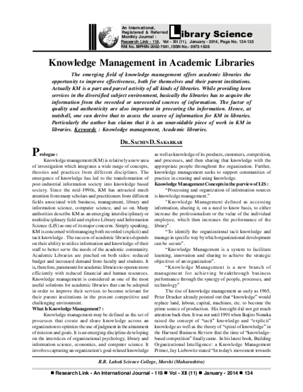 (PDF) Library Science