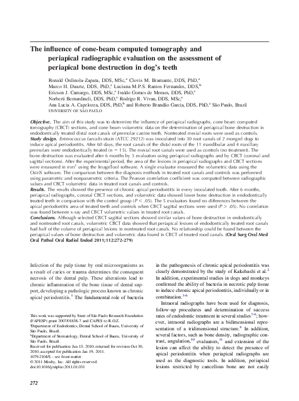 (PDF) The influence of cone-beam computed tomography and periapical ...