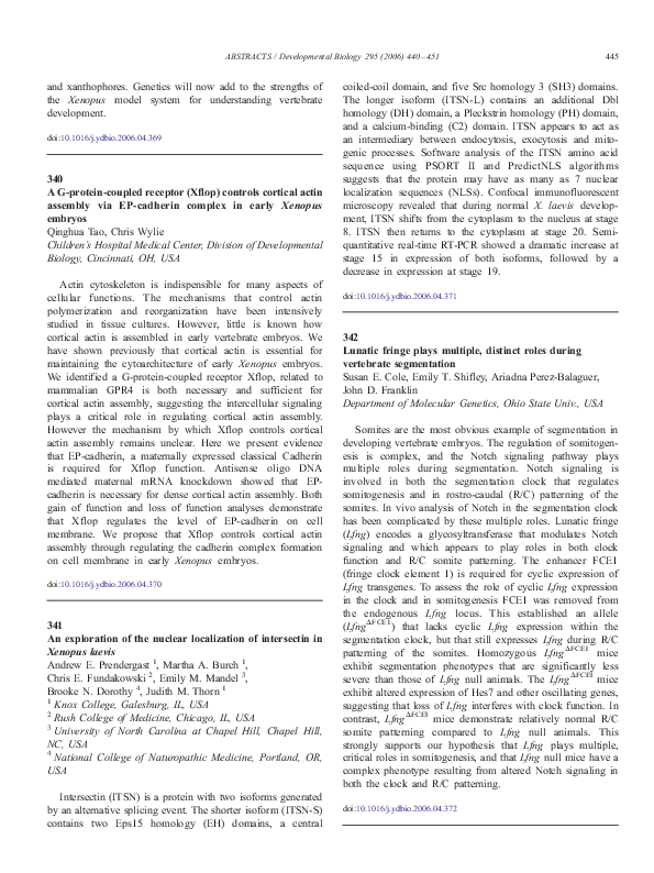 (PDF) An exploration of the nuclear localization of intersectin in ...