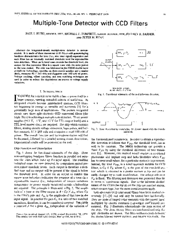 (PDF) Multiple-tone detector with CCD filters