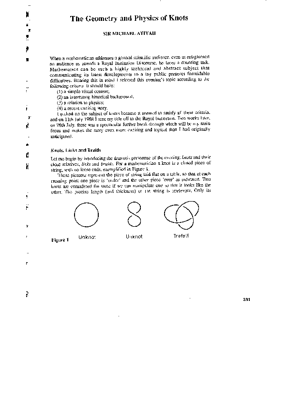 (PDF) Geometry and physics of knots