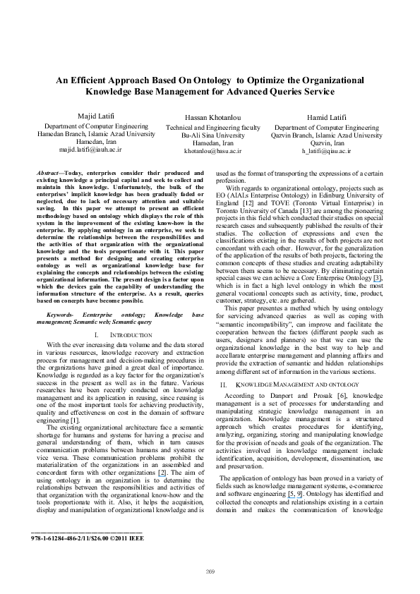 (PDF) An efficient approach based on ontology to optimize the ...