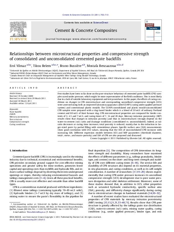(PDF) Relationships between microstructural properties and compressive ...