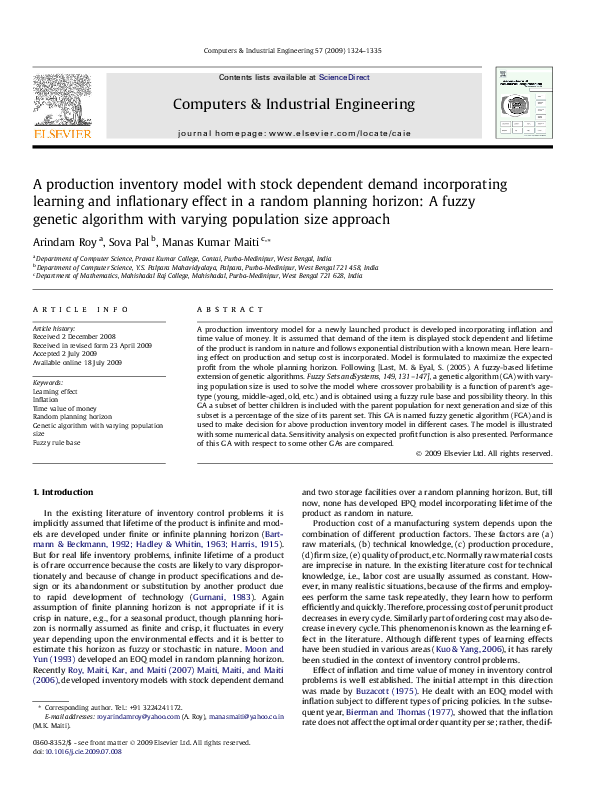 (PDF) A production inventory model with stock dependent demand ...