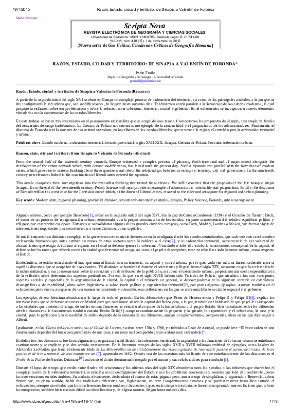 (PDF) Nueva serie de Geo Crítica. Cuadernos Críticos de Geografía