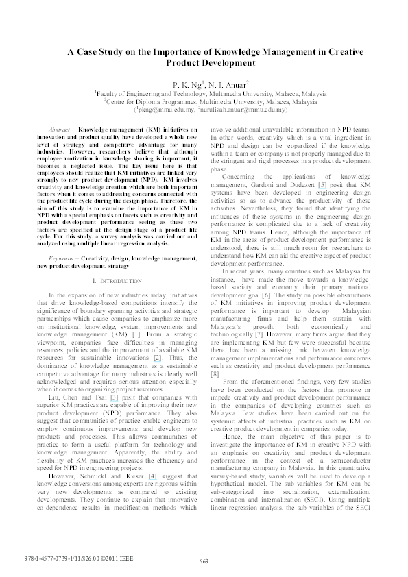(PDF) A case study on the importance of knowledge management in ...