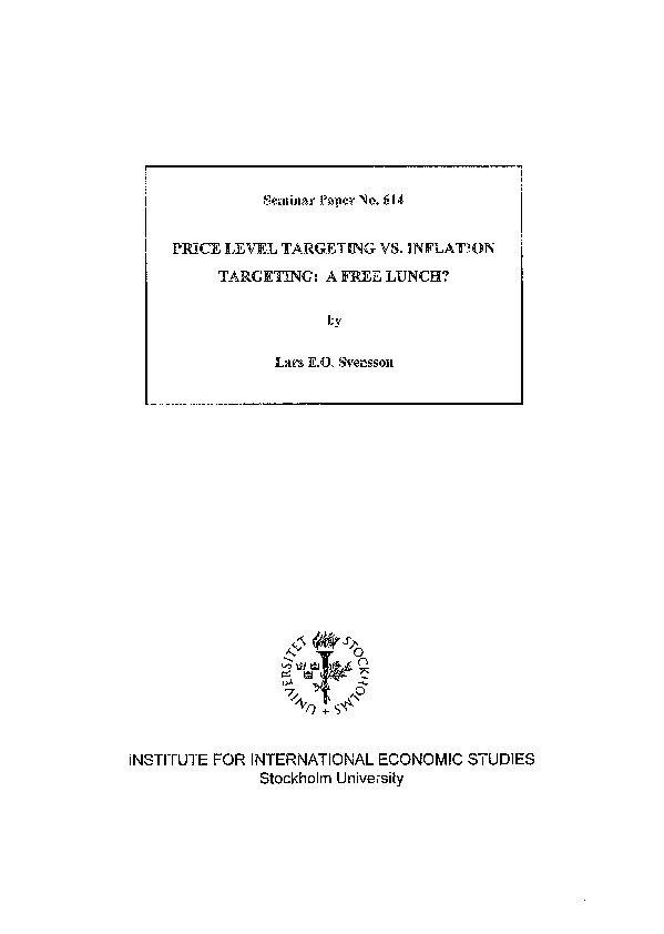 PRICE LEVEL TARGETING VS INFLATION TARGETING visual data 2