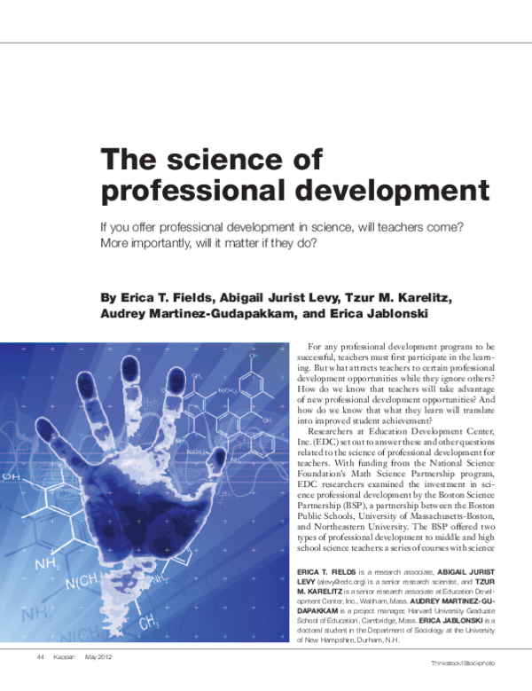 (PDF) The Science of Professional Development