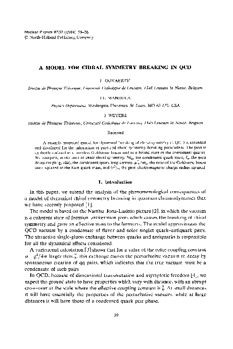(PDF) A model for chiral symmetry breaking in QCD
