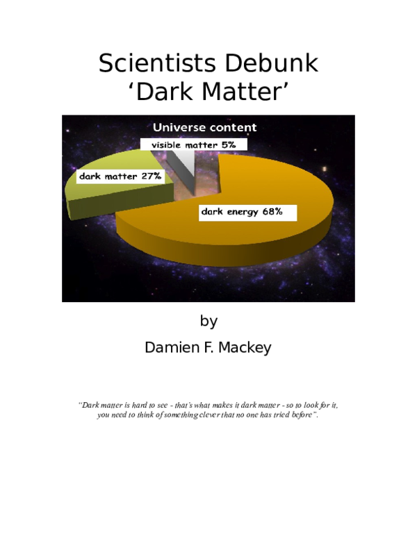 (DOC) Scientists Debunk 'Dark Matter'