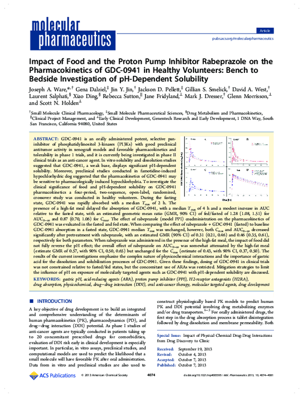 (PDF) Impact of Food and the Proton Pump Inhibitor Rabeprazole on the ...