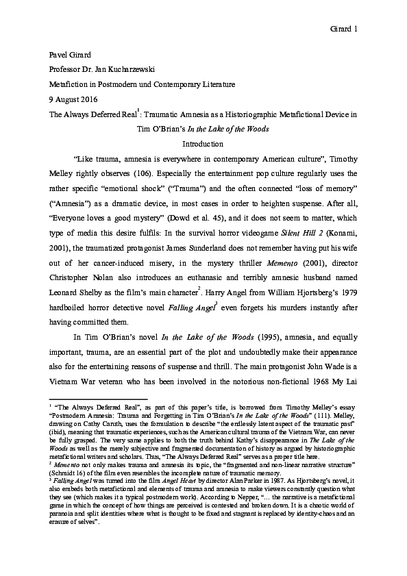 Amnesia essay introduction 08 picture