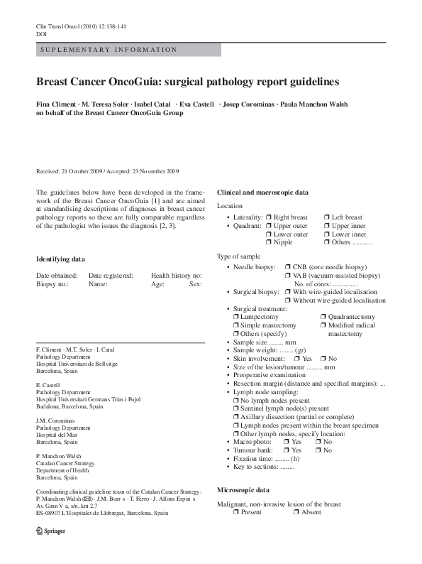 (PDF) Breast Cancer OncoGuia: surgical pathology report guidelines