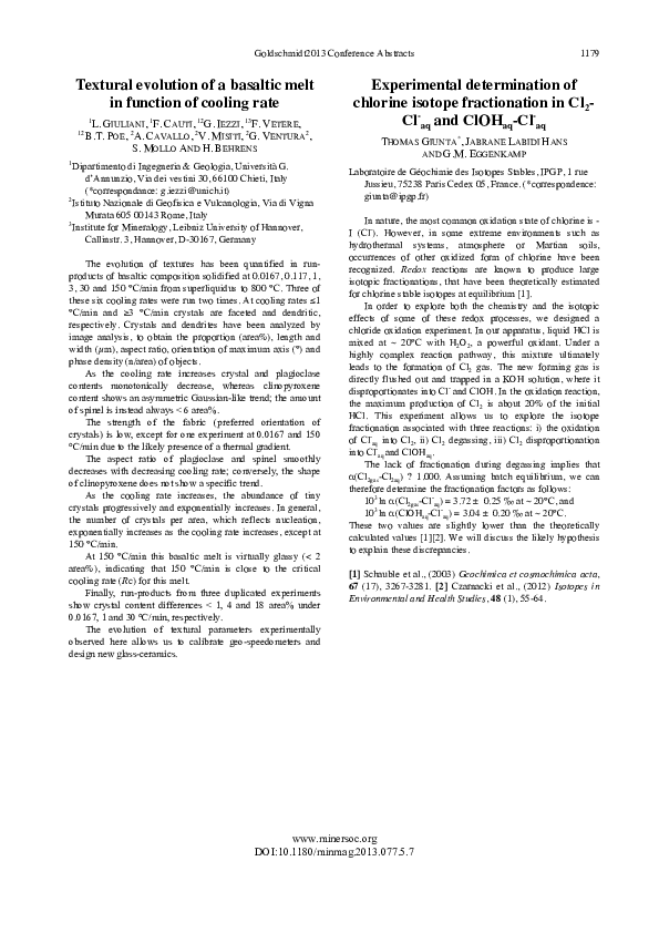 (PDF) Experimental determination of chlorine isotope separation factor