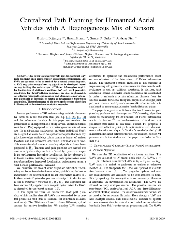 (PDF) Centralized path planning for unmanned aerial vehicles with a ...