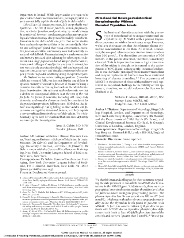 (PDF) Mitochondrial neurogastrointestinal encephalomyopathy and ...