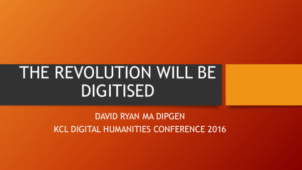 (PDF) THE REVOLUTION WILL BE DIGITISED
