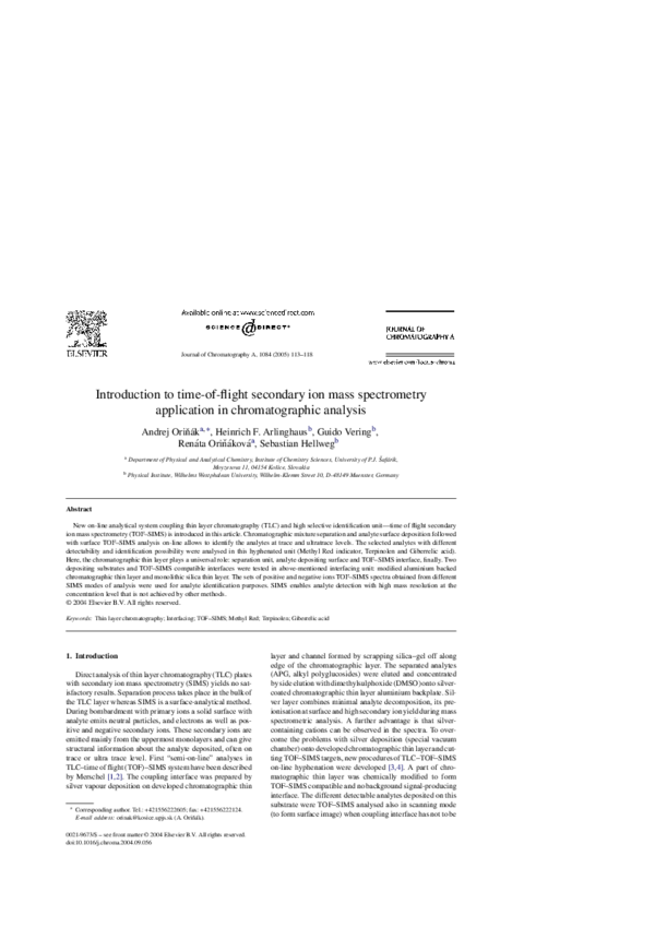 (PDF) Introduction to time-of-flight secondary ion mass spectrometry ...