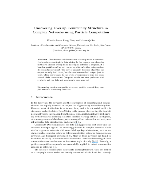 (PDF) Uncovering Overlap Community Structure in Complex Networks Using ...